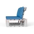 Аренда кресла из белых паллет с голубыми подушками 2-2