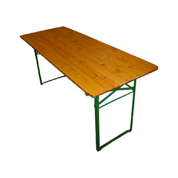 Складной деревянный стол 220x70 натурального цвета