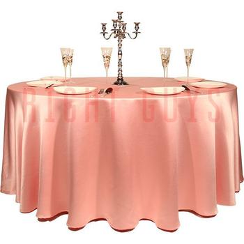 Скатерть розового цвета на круглый стол Ø 180 см.
