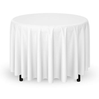Скатерть белая на круглый стол  Ø180 см.