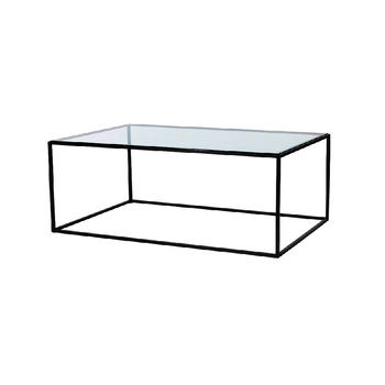 Журнальный стол Cube Long glass черного цвета