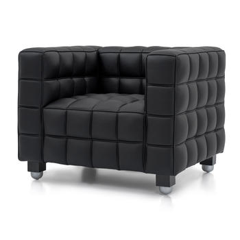 Кресло Kubus из экокожи черного цвета