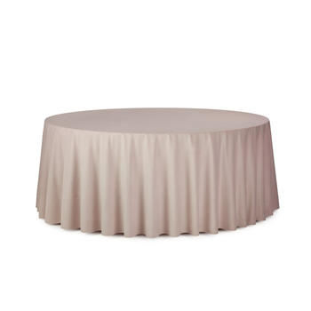 Скатерть бархатная пыльно-розовая на круглый стол Ø180 см