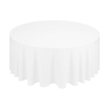 Скатерть белого цвета на круглый стол Ø180 см