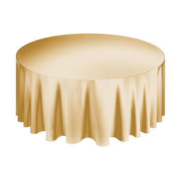 Скатерть золотого цвета на круглый стол Ø180 см