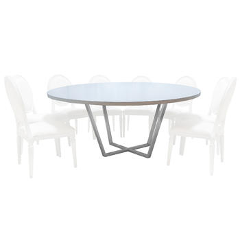 Круглый белый банкетный стол  Ritz White Grey Ø 180 см.