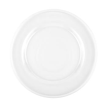 Тарелка из стекла White с белым кантом