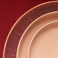 Аренда прозрачной тарелки Корсика 33 см с каймой розовое золото 3-2