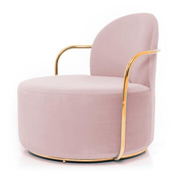 Кресло Orion из вельвета розового цвета