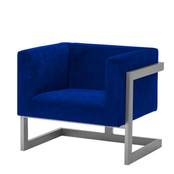 Синие кресла Mendoza с серым каркасом