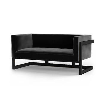 Двухместный диван Mendoza черного цвета-1 Двухместный диван Mendoza черного цвета