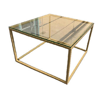 Журнальный столик Square с прозрачной столешницей