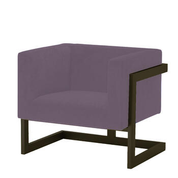 Фиолетовые кресла Mendoza с черным каркасом-1 Фиолетовые кресла Mendoza с черным каркасом