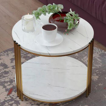 Журнальный столик Castle золотого цвета-1 Журнальный столик Castle золотого цвета