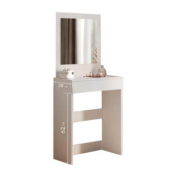 Гримерный стол без подсветки белого цвета