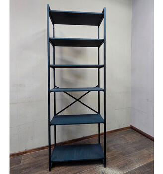 Металлический стеллаж 69х34х196 черного цвета