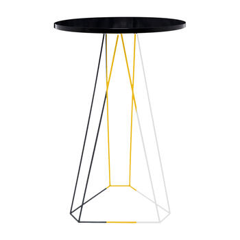 Коктейльный стол Граф с черной столешницей и подстольем мульти цвет -1 Коктейльный стол Граф с черной столешницей и подстольем мульти цвет