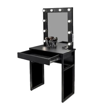 Гримерный стол визажиста черного цвета