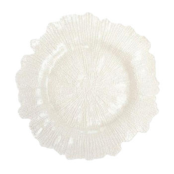Тарелка Коралл 35см белого цвета