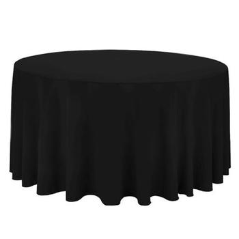 Скатерть черная на круглый стол  Ø180 см.